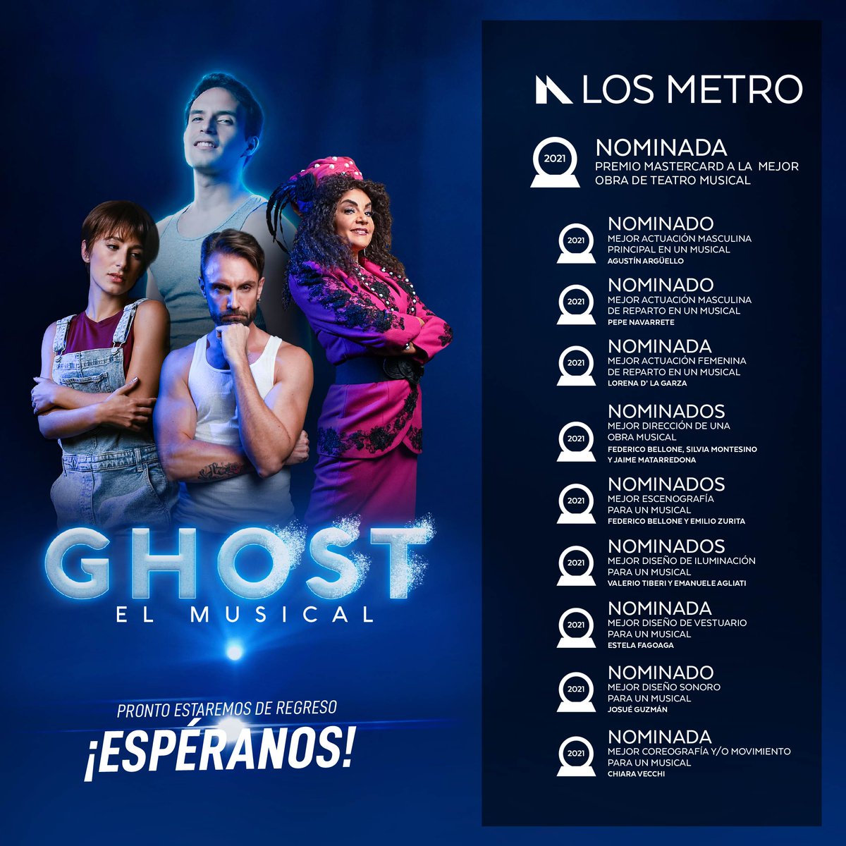 PorLaPuntaDeLa's tweet photo. Estamos felices de compartirles nuestras nominaciones en @losmetromx 😍. 
¡Gracias por todo su apoyo!  🥳👏 https://t.co/U2JluV7OHp