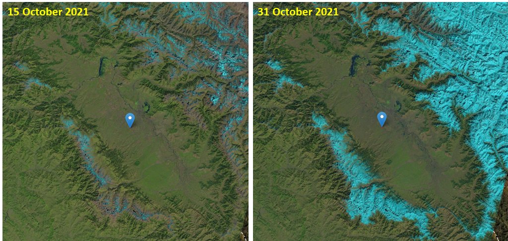 SpaceKashmir's tweet photo. Kashmir Valley from lean snow to snowscapes

Image Source: Landsat 8 OLI

#WinterVibes https://t.co/Il9nqvY2Uj
