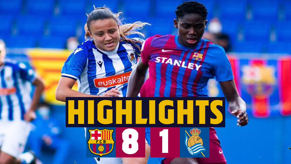 🎥 [HIGHLIGHTS] #BarçaRealSociedad (8-1) #PrimeraIberdrola