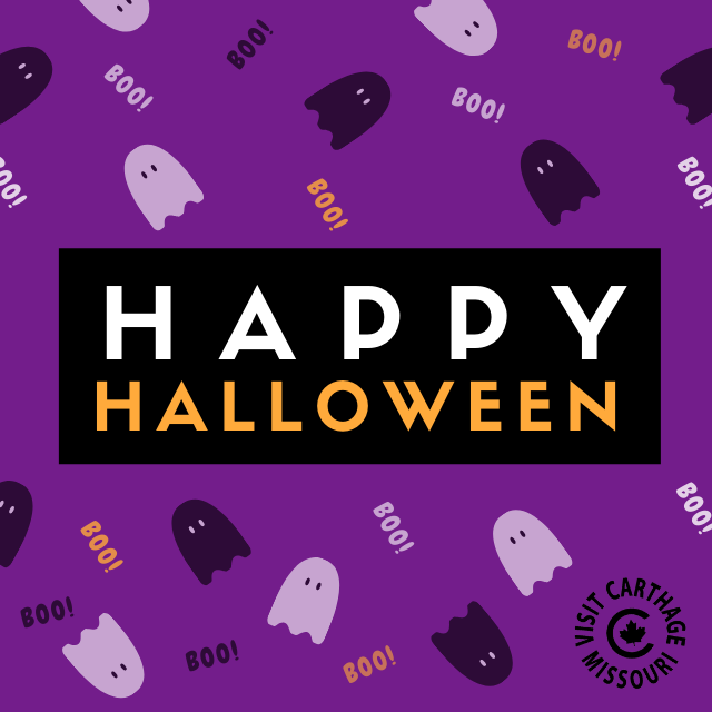 Carthage_MO's tweet photo. Happy Halloween!!!🎃👻💜
Stay safe and have a great day. https://t.co/Pjah86A6Qa