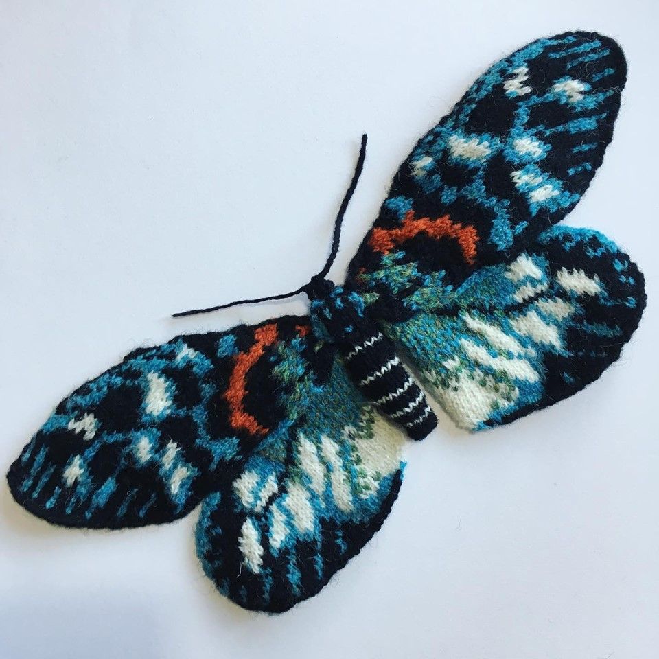 knithacker's tweet photo. Nifty Knitted Moth From Max Alexander, It's An Erasmia Pulchella: 👉 https://t.co/oaXvphNx1Z #knitting #moth 🦋 w/ @maxsworld https://t.co/KNQF7B6MDN