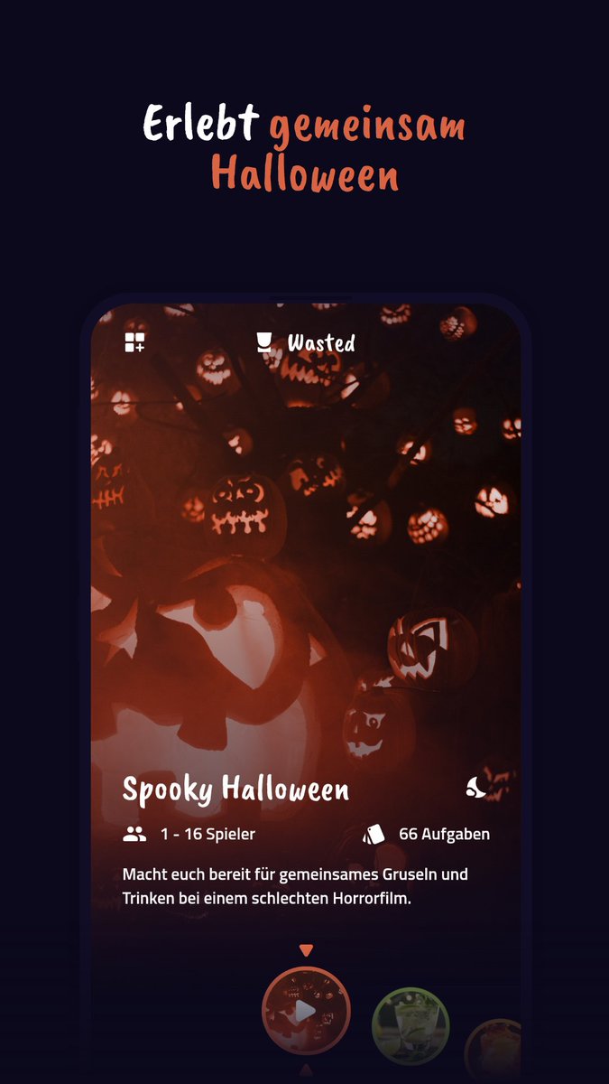 🎃 Happy Halloween - Sammelt euch, schaut gemeinsam einen gruseligen Film und stellt davor oder dabei lustige Trinkregeln auf:

wastedapp.com/play