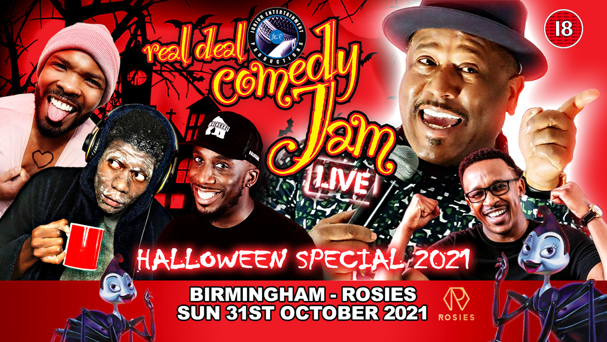 Real Deal Comedy Jam (@realdealcomedy) on Twitter photo ALMOST SHOWTIME!
#Birmingham Real Deal Comedy Jam Halloween 2021 live at ROSIES, Broad Street.
Starring:
<a href="/CurtisWalkerDon/">Curtis Walker comedy</a>
@Shabbacomedy
<a href="/travisjayent/">Travis Jay</a>
#Spuddz
#ChristopherSavage
Music:
<a href="/PeterParker_Dj/">Peter Parker_Dj</a>
Doors open: 6.30pm
Showtime: 7pm
Last entry: 9:30pm ALMOST SHOWTIME!
#Birmingham Real Deal Comedy Jam Halloween 2021 live at ROSIES, Broad Street.
Starring:
<a href="/CurtisWalkerDon/">Curtis Walker comedy</a>
@Shabbacomedy
<a href="/travisjayent/">Travis Jay</a>
#Spuddz
#ChristopherSavage
Music:
<a href="/PeterParker_Dj/">Peter Parker_Dj</a>
Doors open: 6.30pm
Showtime: 7pm
Last entry: 9:30pm