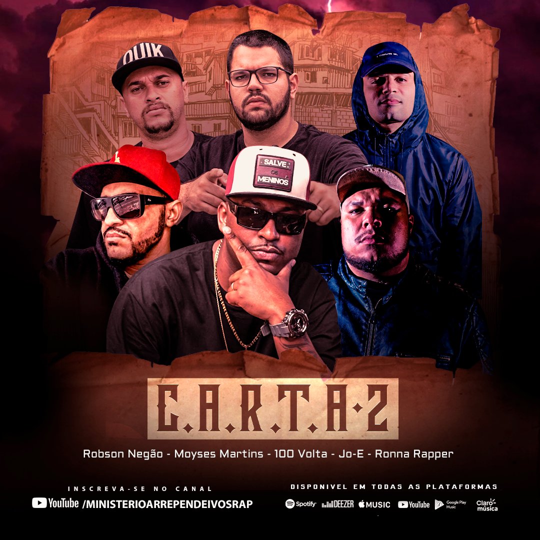 RobsonNegao90's tweet photo. C.A.R.T.A. 2 

Mais Um Projeto Sendo Finalizado... Juntamente com os Meus Manos:

@ronnarapperoficial 
@jonataandrade7 
@100volta 
@dois.produtora 

Vocês Não Perdem Por Esperar...Em Breve em Todas as Plataformas Digitais e Vídeo Clipe no Canal Ministério Arrependei-vos https://t.co/au78A2r8L9
