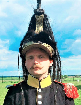 DennisAbbott's tweet image. The ghostly apparition at #Hougoumont is probably Antoine Charpagne, the @1815Memorial cultural manager who lives at the farm &amp;amp; loves dressing up ⚔️