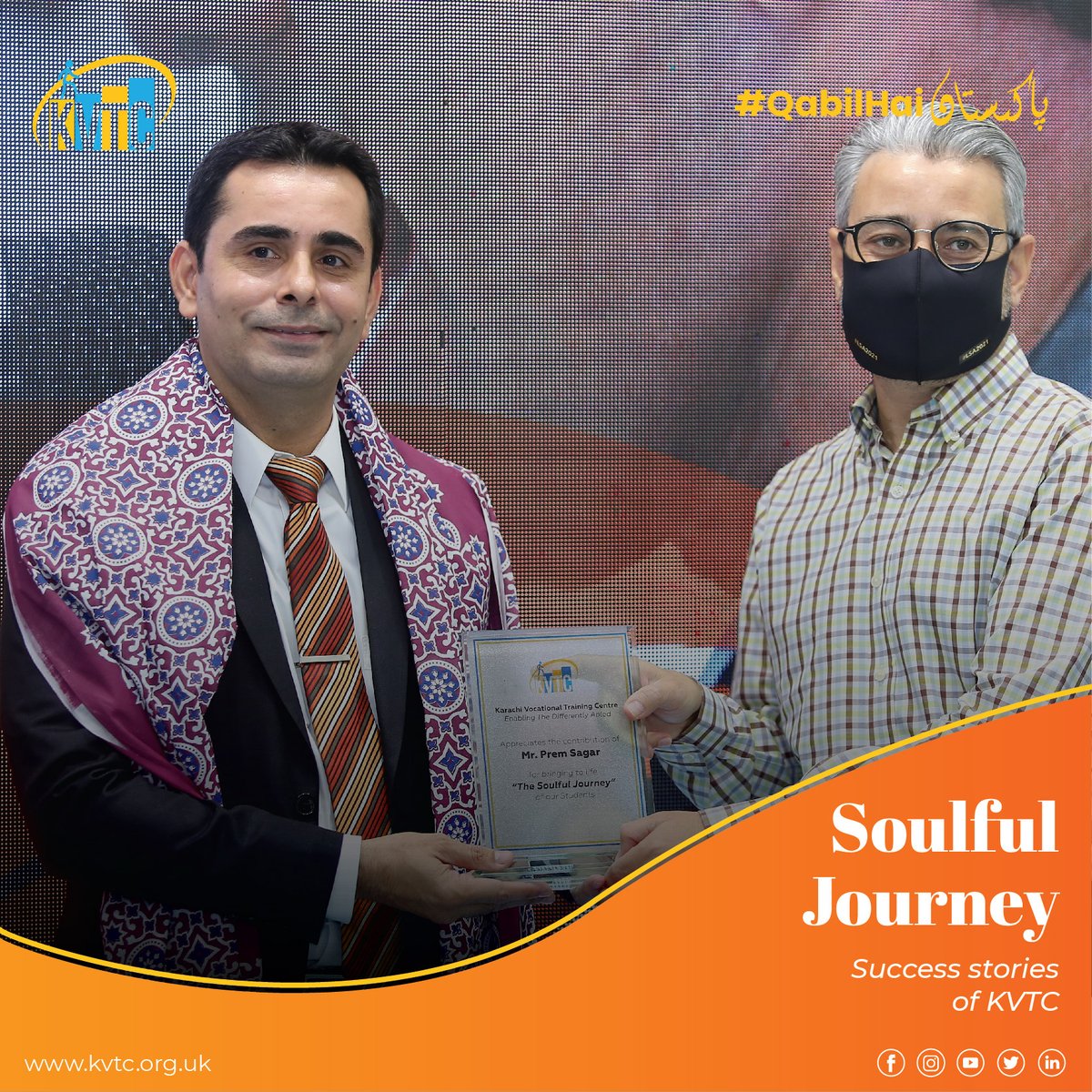 kvtc1991's tweet photo. Author of the book "Soulful Journey", Mr. @premsagarlohana receives the award of appreciation for his wonderful work. 
The book features inspirational and impactful stories of differently-abled individuals who reached heights of excellence, thus disregarding the myths.
#KVTC https://t.co/3CqNfW7ypi
