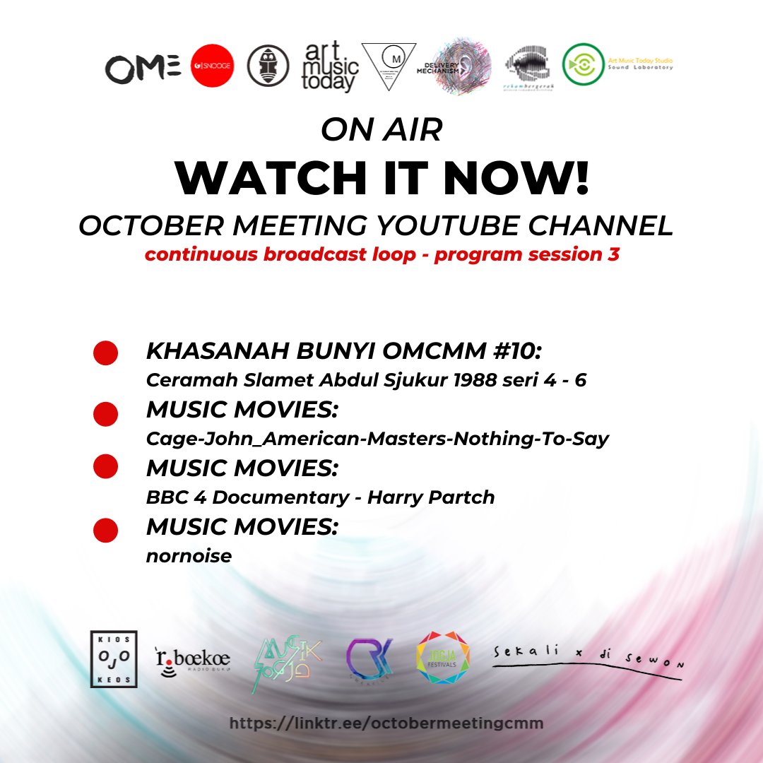 OctoberMeeting's tweet photo. Line Up Terbaru!!!!!!
Newest Artsit Line Up!!!!!!

Go to October Meeting Youtube Channel!!!!! https://t.co/JU7wUU0xIq