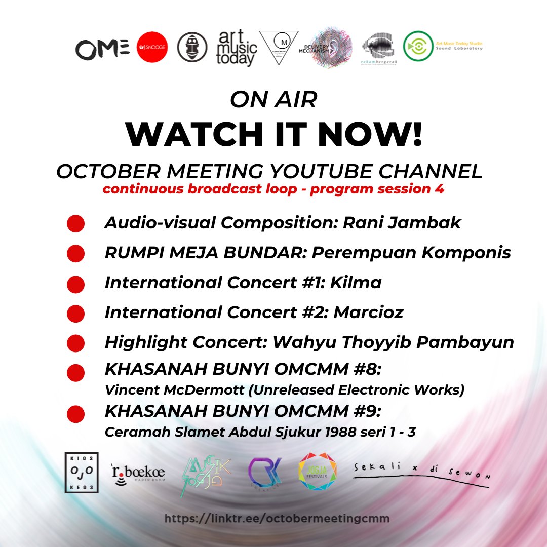 OctoberMeeting's tweet photo. Line Up Terbaru!!!!!!
Newest Artsit Line Up!!!!!!

Go to October Meeting Youtube Channel!!!!! https://t.co/JU7wUU0xIq