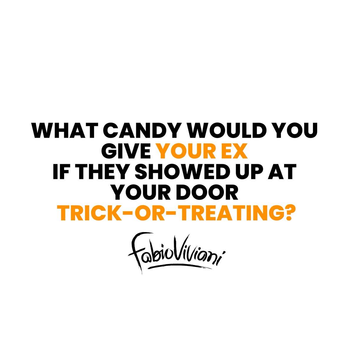 fabioviviani's tweet image. Let's hear it 😂😂😂

Happy Halloween! 🎃🦇

#TrickOrTreat #HereYouGo #ByeNow