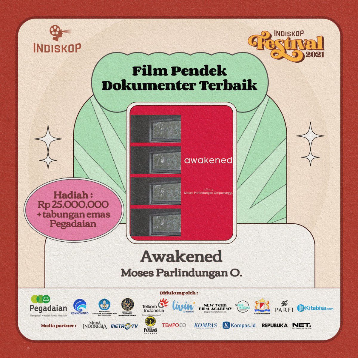 Indiskop_'s tweet photo. Ini dia, daftar pemenang Indiskop Festival 2021! https://t.co/WmXJt62ao7