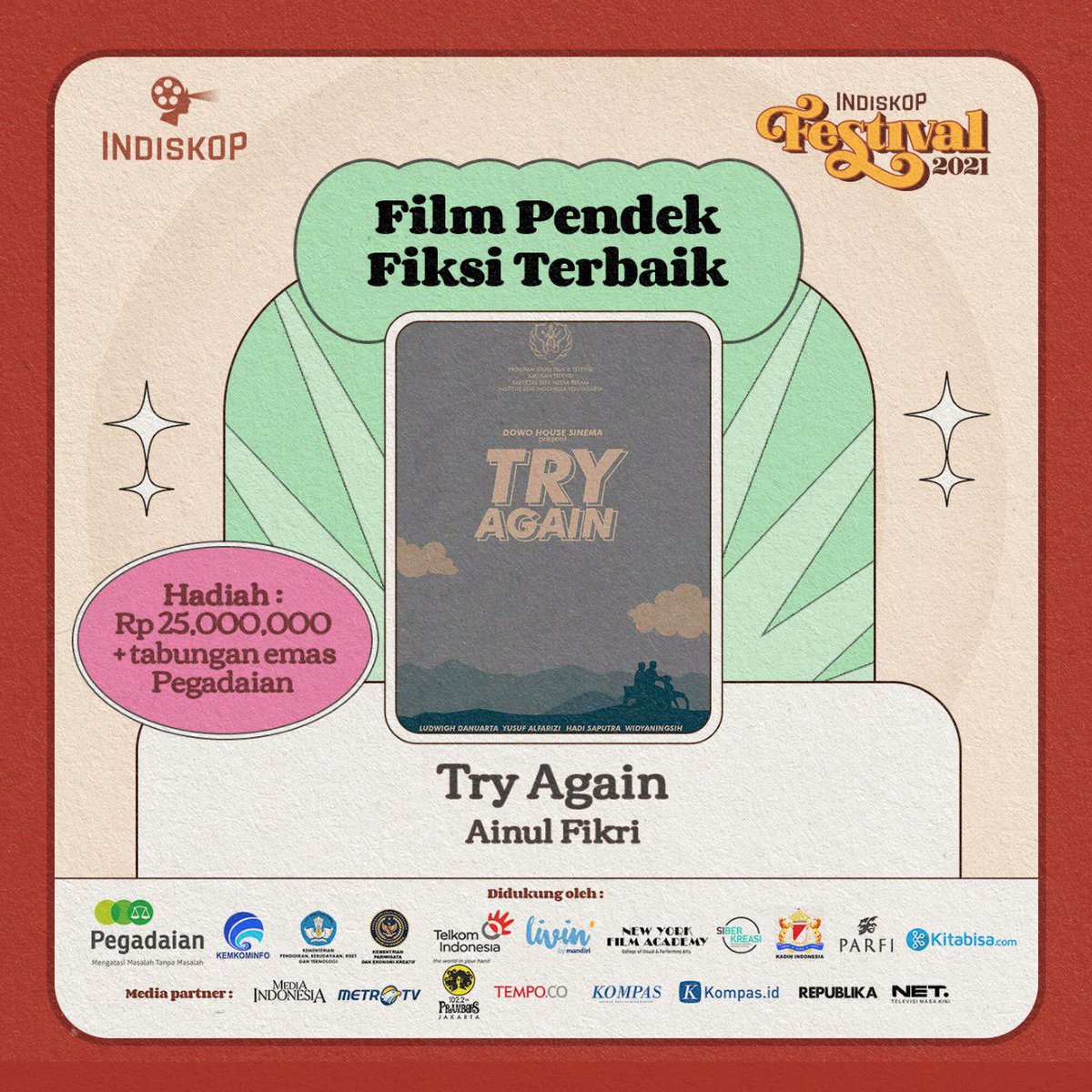 Indiskop_'s tweet photo. Ini dia, daftar pemenang Indiskop Festival 2021! https://t.co/WmXJt62ao7