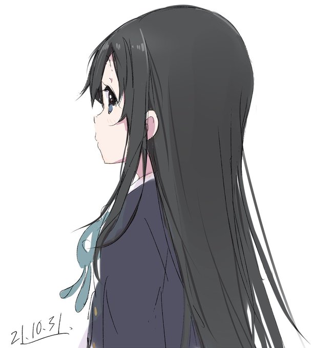「akiyama mio black hair」Fan Art(Latest)