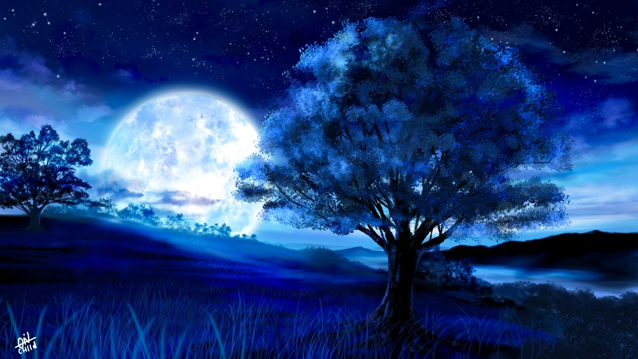 On 青い夜 アイビスペイント Ibispaintx イラストを4枚貼ると秋風に乗って絵柄を好いてくれる人の元へ届くらしい T Co Ldtlygguzh Twitter