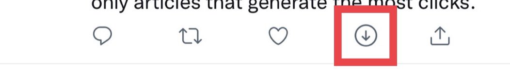 The Twitter reactions bar with the new downvote button highlighted by a red outline square around it