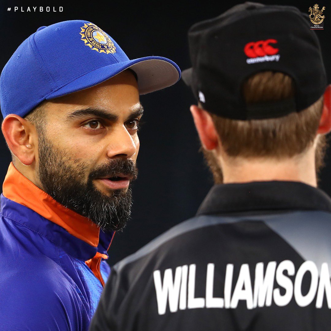 RCBTweets's tweet image. Captains ready ✅ 
Teams ready ✅ 

Let’s gooo! 👊🏻

#PlayBold #T20WorldCup #INDvNZ #TeamIndia