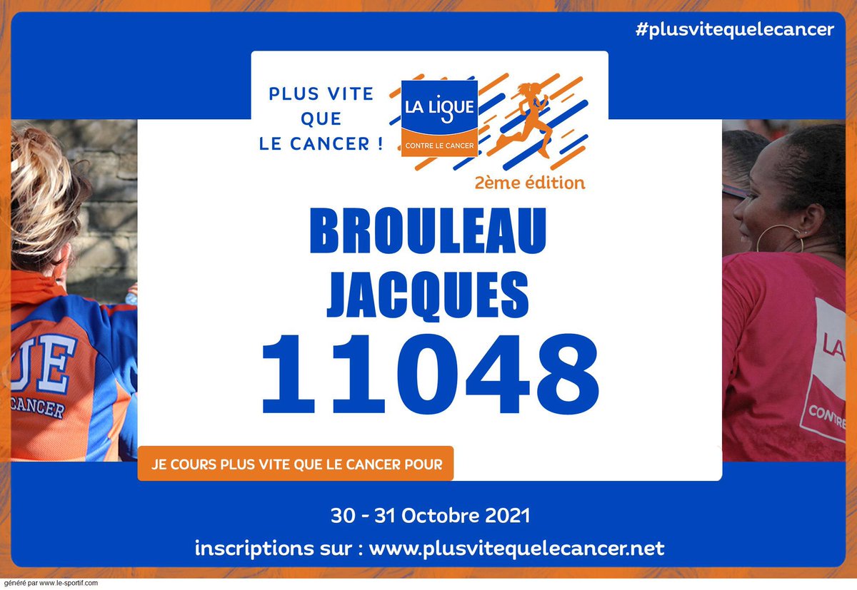 JacquesBrouleau's tweet photo. Course 6km ✅ 👏 @laliguecancer 
 #plusvitequelecancer https://t.co/qr7weGnufd