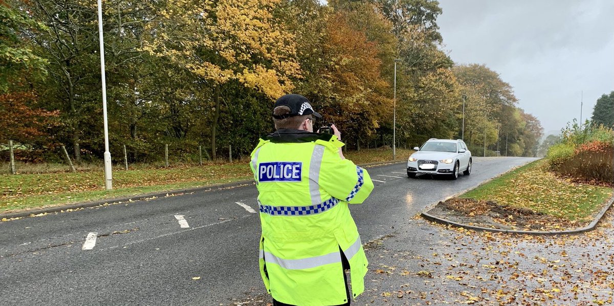 PSOSAbershire's tweet photo. #FormartineCPT PCs carrying out speed checks today in #Turriff with 3 drivers warned. Checks are a key part of #OperationCedar (Challenge, Educate, Detect and Reduce) where our aim is to reduce road casualties and improve #RoadSafety https://t.co/cKdN91F1sn