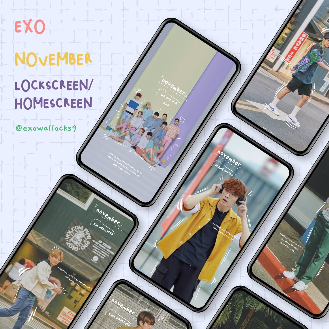 exowallocks9's tweet photo. EXO November Edition Lockscreen/Homescreen 🍃🍃

#EXO #엑소 @weareoneEXO https://t.co/u0B29pcqb9