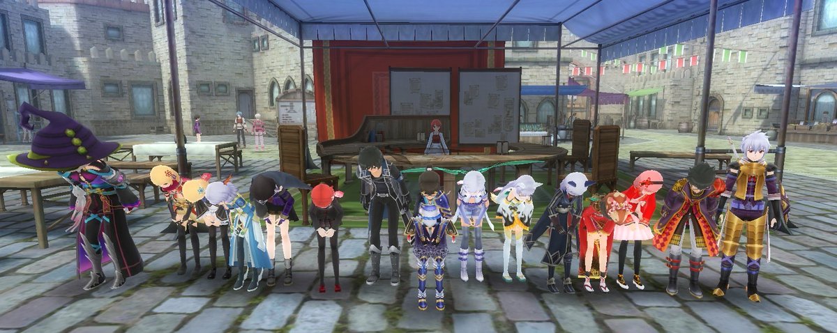 rock_SAOIF_1111's tweet photo. ギルドメンバーに見守って頂きながら、本日ギルド解散となりました
これまで我がギルドを支えて来てくれたギルメン達と関係して頂いた皆さん本当にありがとうございました
いままで本当に楽しかった~(*´ω`*)
最後の最後にギルド解散出来ないというrockの天然ボケも炸裂し最後まで笑いで終わりましたw https://t.co/f2Iu6FTzEO