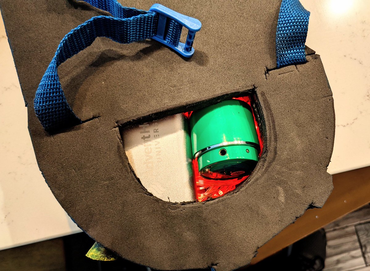 Finish proton pack for my kid! Built the pack off of a cheap kids toy, but the wand is all me. Repainted everything and added proper stickers and embellishments! Installed LED lights and a Bluetooth speaker for special effects! #halloween #protonpack #ghostbusters #costume #props