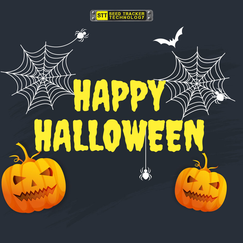 SeedTrackerTech's tweet photo. Happy Halloween! 👻 No matter what you're doing today, make sure to take the time to eat, drink, and be scary... No tricks from us - just treats, always! 🎃 https://t.co/nnOM3MX9eY