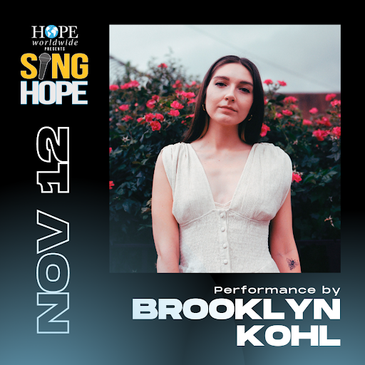 HOPEworldwide's tweet photo. 🚨SINGHOPE ARTIST SPOTLIGHT🚨
@BrooklynKohl is a singer-songwriter who transforms her daily observations into soulful moments through smooth pop with a twist of R&B and jazz.
Check out #SINGHOPE live on YouTube Nov 12th at 8PM EST!
Subscribe now: https://t.co/AJhsbpSrHj https://t.co/CF2dqPL8d6