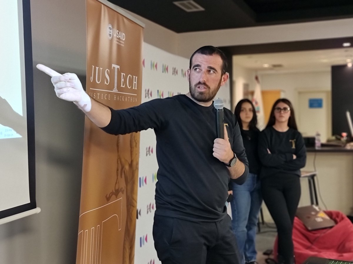 ICKosovo's tweet photo. Happening now: Final Presentaions - #JusTech Justice Innovation Hackathon, powered by the @USAIDKosovo https://t.co/tmfuSBkSre