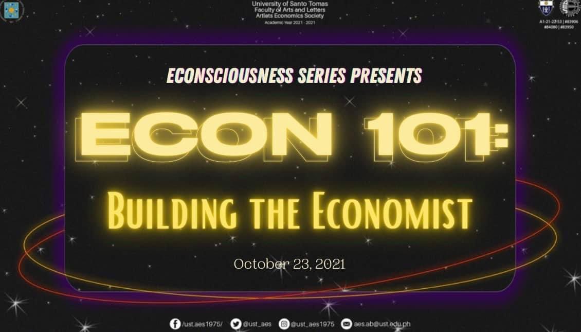 UST_AES's tweet photo. LOOK: https://t.co/ax6HvSiJAR

We are pleased to share with you all the success of this year’s Econsciousness Series! Indeed every episode have made our minds to be assailed by a torrent of ideas— from Building the Economist, to

(1/7) https://t.co/9AUXMNwAM1