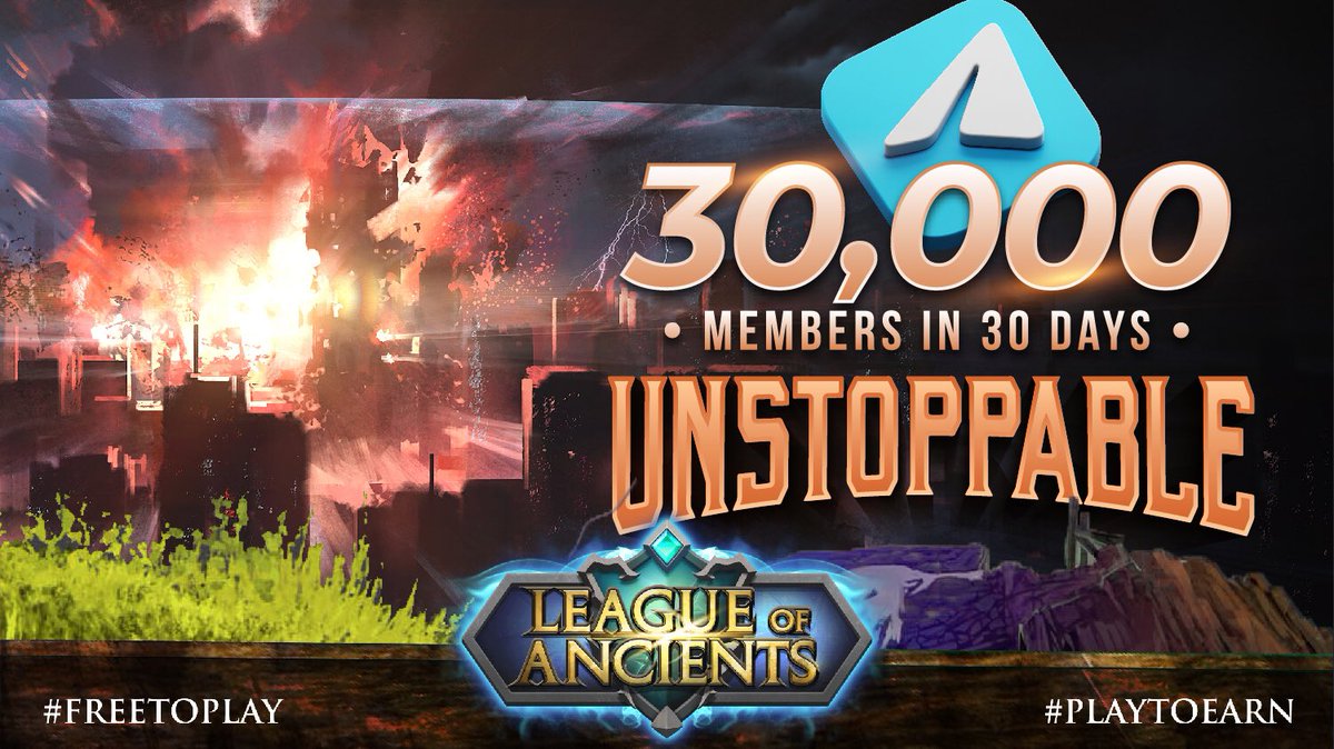 LOAOfficialMOBA's tweet photo. LOA is UNSTOPPABLE! 30k in 30 DAYS! 🔥🔥

We at #LeagueofAncients cannot express how overjoyed we are by the growth, support and excitement of our communities. We have gained nearly 1000 new members a day since our inception!😍✨✨

#BSC #PlaytoEarn #FreetoPlay #NFTdrops #MOBA https://t.co/lfNsnKwRtS
