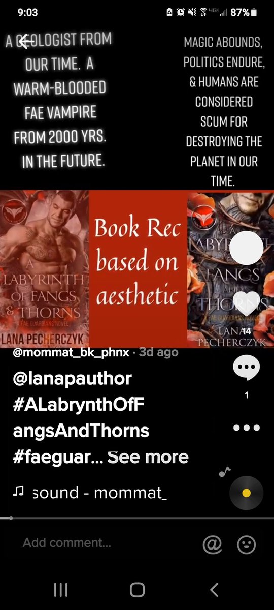 MommaT_Bk_Phnx's tweet image. 🎊Happy pub day @lana_p_author!🎉
Grab A Labrynth of Fangs and Thorns today! EBOOKS have a special sealed epilogue that&apos;s 🌶 &amp;amp; has a NSFW image of Haze,  7&apos; tall, full bat wings, warm-blooded Fae Guardian vampire!
#alabrynthoffangsandthorns #faegaurdians 

instagram.com/reel/CVkqX6tj-…