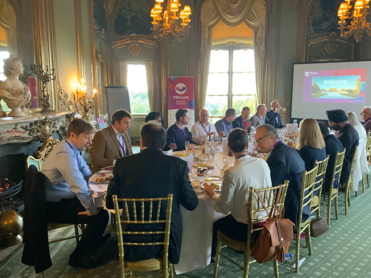 P92UK's tweet photo. We loved sponsoring the CXO Networking Breakfast @clivedenhouse on 21st Oct. 20 people joined for a sumptuous breakfast in the stunning Rococo dining room. https://t.co/jryWqkZX50