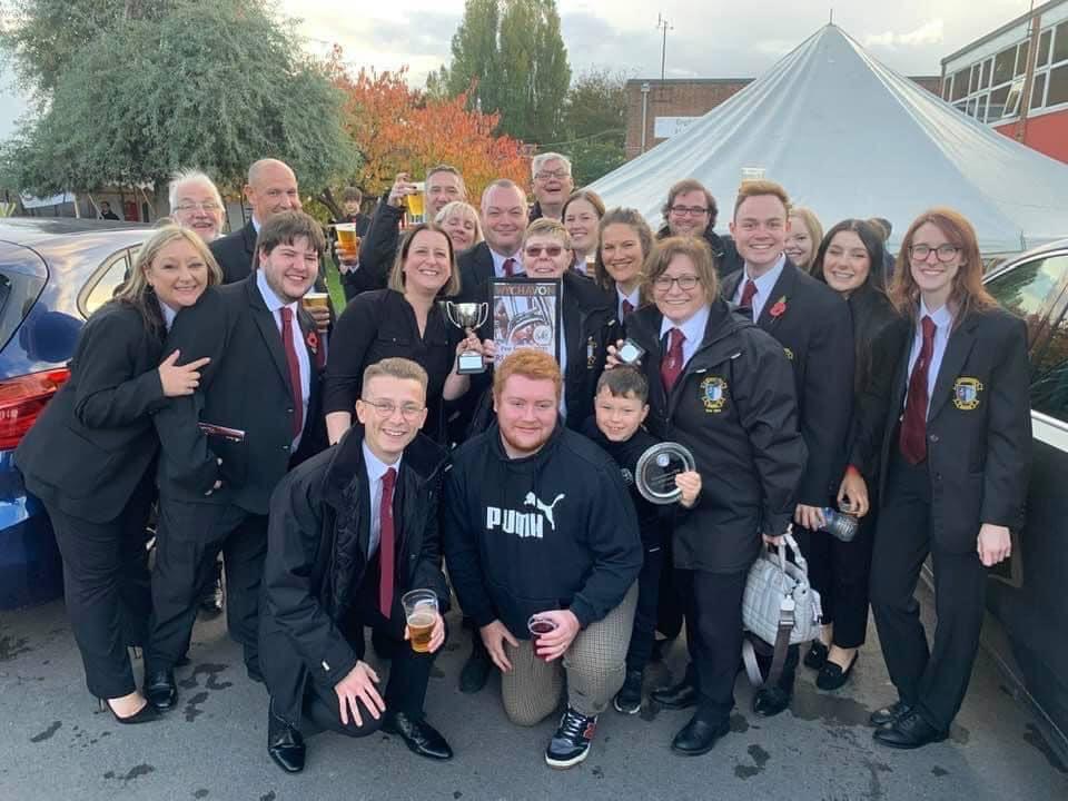 HaydockBand's tweet photo. Runners up in the first section of Wychavon Festival of Brass. It's been a long time since we competed and a historic result, big thanks to all @WychavonFoB for a fabulous day. Onward and upwards for the Yickers #firstsection #haydock #sthelens #bestofbrass #est1861 #160years https://t.co/NZSq1CmXzQ