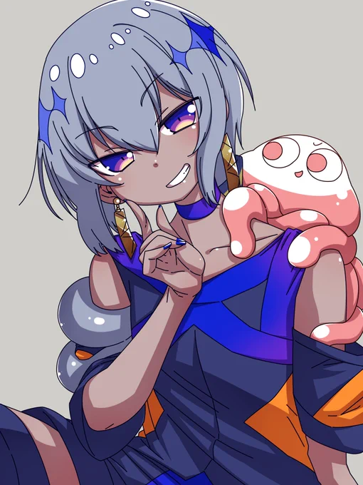 #絵bosi
#烏星人型になるってよ 
烏星可愛いよ 