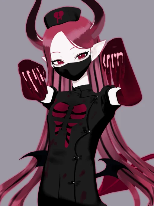 というわけで今年のハロウィンはシンプルにナース🖤 