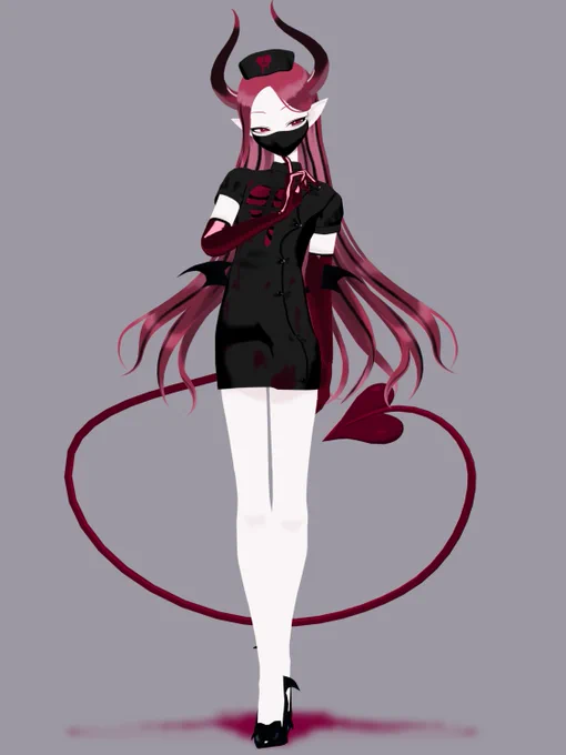 というわけで今年のハロウィンはシンプルにナース🖤 