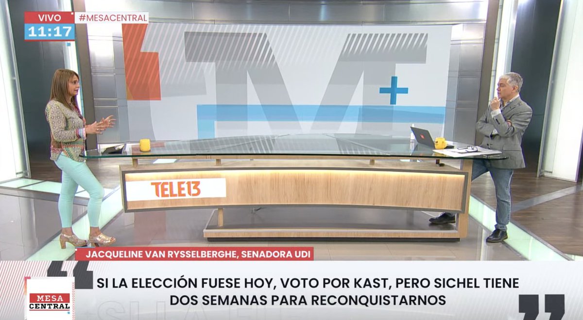 Tele13 Radio (@tele13_radio) on Twitter photo 📺#MesaCentral | Jacqueline van Rysselberghe (<a href="/coca_vanr/">J Van Rysselberghe</a>): “Hubiera esperado de ambos candidatos que se hubiesen juntado, que hubieran dicho que el que pasa a segunda vuelta necesita al otro y así facilitan la vida a quienes estamos siguiendo”.
🔴tele13radio.cl/envivo 📺#MesaCentral | Jacqueline van Rysselberghe (<a href="/coca_vanr/">J Van Rysselberghe</a>): “Hubiera esperado de ambos candidatos que se hubiesen juntado, que hubieran dicho que el que pasa a segunda vuelta necesita al otro y así facilitan la vida a quienes estamos siguiendo”.
🔴tele13radio.cl/envivo
