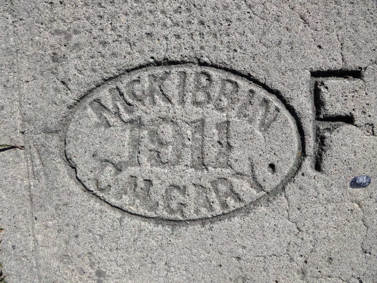 AlanZakrison's tweet photo. An update on the 1911 McKibbin Bros #sidewalkstamp, once found on the southwest corner of 15th St and 8th Ave SE.
Although I'd earlier hoped it would be saved in place, it would seem that the City of Calgary decided to remove it to its own stamp collection, for future display. https://t.co/Og6I0AbcWz