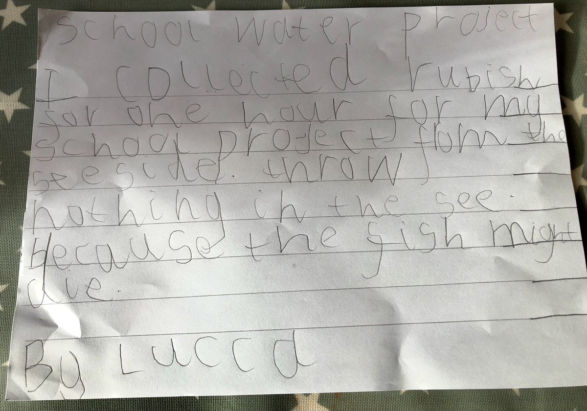 Lucca’s half term ‘water’ school project. He has been beach cleaning “so the fish don’t die” and has made a seaside collage from the rubbish he collected 🐟 <a href="/SPMVElm/">Mrs Cullerne</a> <a href="/SPPSMalvernVale/">SPPS- Malvern Vale site</a> 
#beach #beachclean #takeyourrubbishhome #halfterm