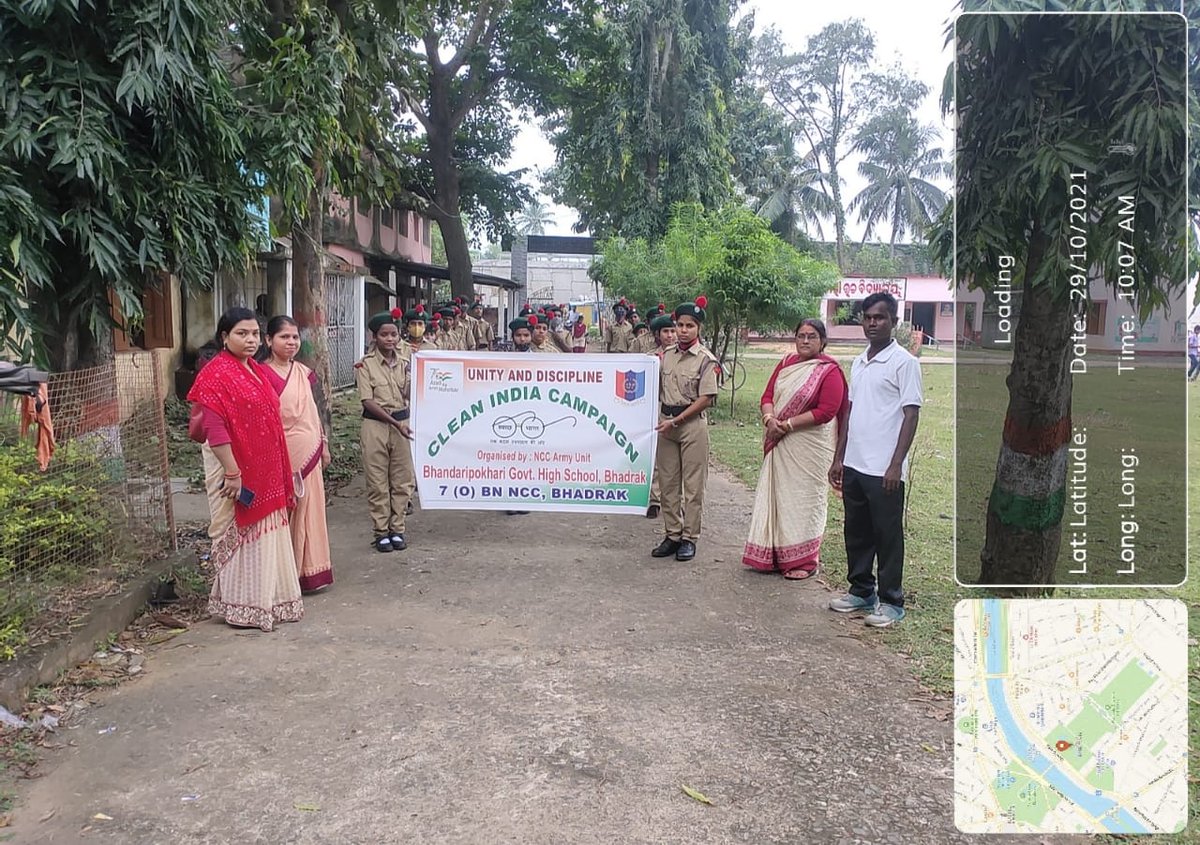 KumarTrmanas's tweet photo. #Nationalcadetcorps #OdishaDte
#CuttackGp
#CleanIndiaMovement
#NCC Cadets of BHANDARIPOKHARI GOVT. HIGH SCHOOL,BHADRAK under 7(o)BNNCC,BHADRAK,carried out cleanliness drive under #AzadiKaAmritMahotsav on
29 October 2021.
01 CTO and 48 Cadets participated
@HQ_DG_NCC
@kalinga_sagar https://t.co/r6zZeei1Bp