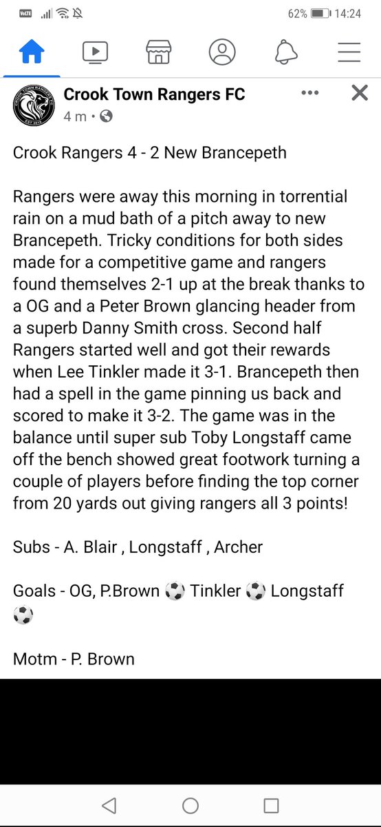 Crook Town Rangers tweet media