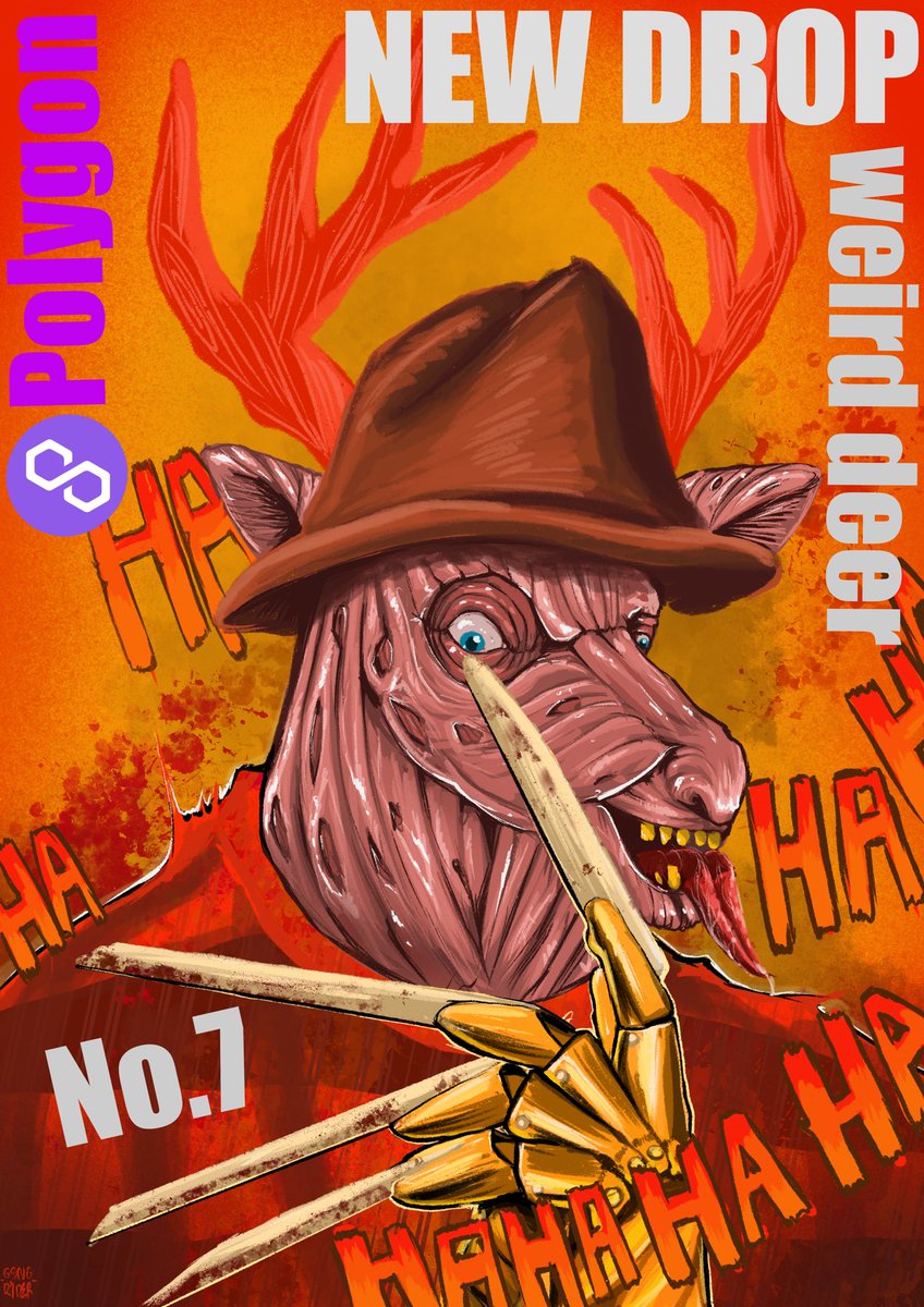 Gengrider1's tweet photo. new collection  Weird Deer on chain polygon
Drop NOW!

New drop Weird Deer No.7~9 🦌Halloween Set🎃
Link in https://t.co/aaqZkZ86tL

#nft  #nftart #nftcommunity #nftcollector #opensea #openseanft https://t.co/zJngU44fOT