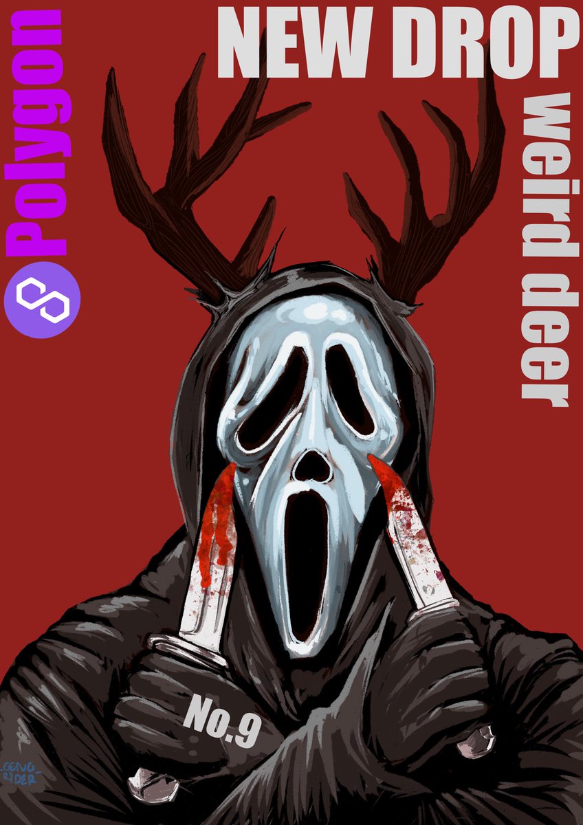 Gengrider1's tweet photo. new collection  Weird Deer on chain polygon
Drop NOW!

New drop Weird Deer No.7~9 🦌Halloween Set🎃
Link in https://t.co/aaqZkZ86tL

#nft  #nftart #nftcommunity #nftcollector #opensea #openseanft https://t.co/zJngU44fOT