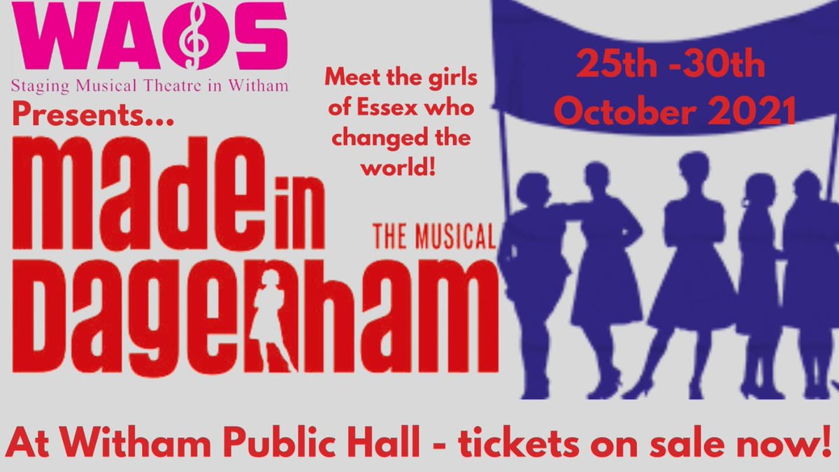 WithamAOS's tweet photo. Well that's a wrap! Made in Dagenham was a fabulous show and we thoroughly enjoyed our first show back after nearly 2 years! Thank you to all who came and supported us and all your comments! 🚙

Our opening evening THIS TUESDAY for 'Betty Blue Eyes' 🐷🐷 https://t.co/M4hqLjozuI
