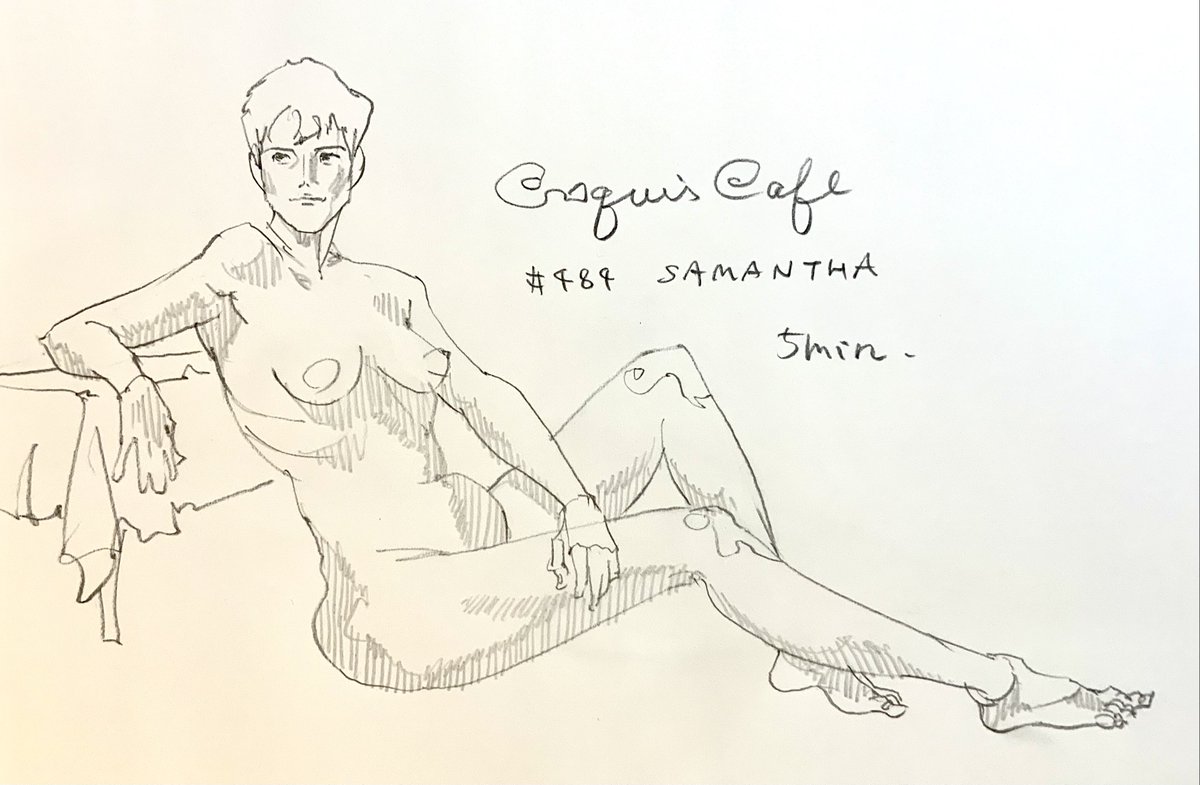 #croquiscafe 
484 Samantha
暗い気持ちで描きました。 
