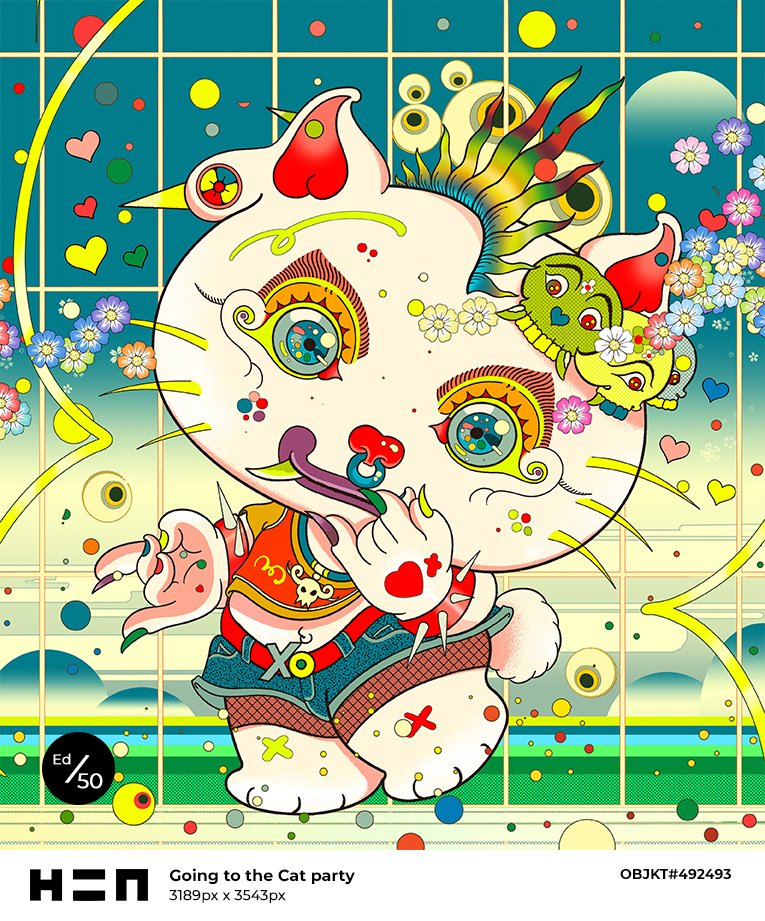 naltanea's tweet photo. 🔸FRESH DROP🔸 

Going to the cat party on @hicetnunc2000 @objktcom 

🎯x/50 . 1 Xtz 

#HENHalloween #NFTCommmunity #nftcollectors  #CleanNFTs #NFTartist #nalta

🔗https://t.co/SVQ8lqm7Xi https://t.co/snmGdE5YOo
