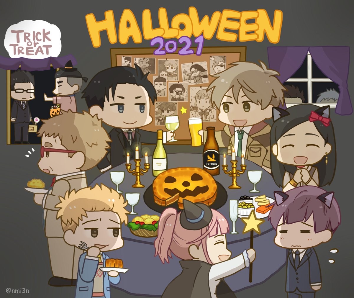 10/1から毎日更新してきたPhasmo●hobiaパロディは本日が最終日です！見てくださった方本当に有難うございました！31日分のネタが描けて楽しかったです🎃