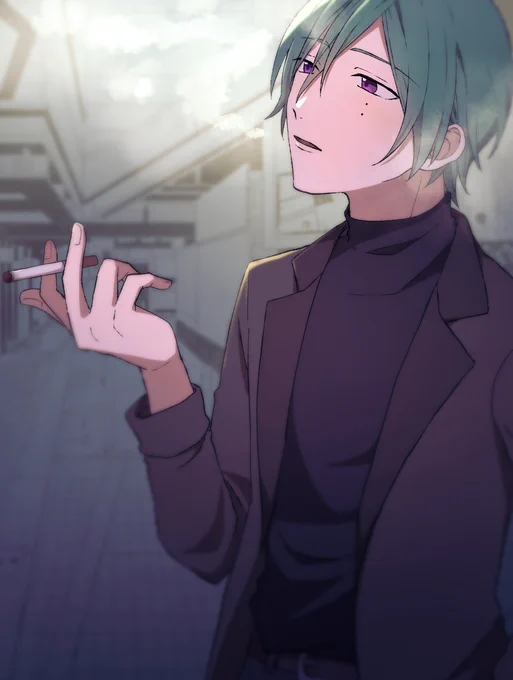 #enstプラス 
たつみさんと待ち合わせの幻覚
※喫煙!!!!成人済みということで… 