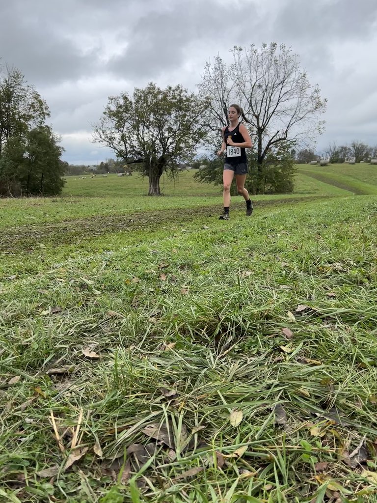 Wet and sloppy conditions yesterday but <a href="/AllyKlutey/">ally klutey</a> pushed and put forth her best effort, 29:19.6 for a 5K at the 3A Cross Country State Championships🏃🏻‍♀️