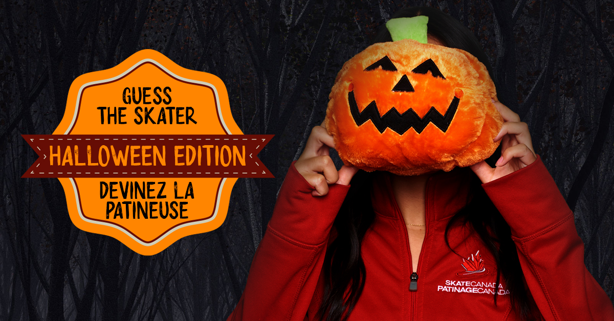 SkateCanada's tweet photo. À cette prochaine édition terrifiante de #devinezlathlète, une citrouille menaçante 🎃 vient peut-être de terminer la compétition aux #IPC21 hier. Pouvez-vous #devinezlathlète?? https://t.co/jW8UxgpHB5