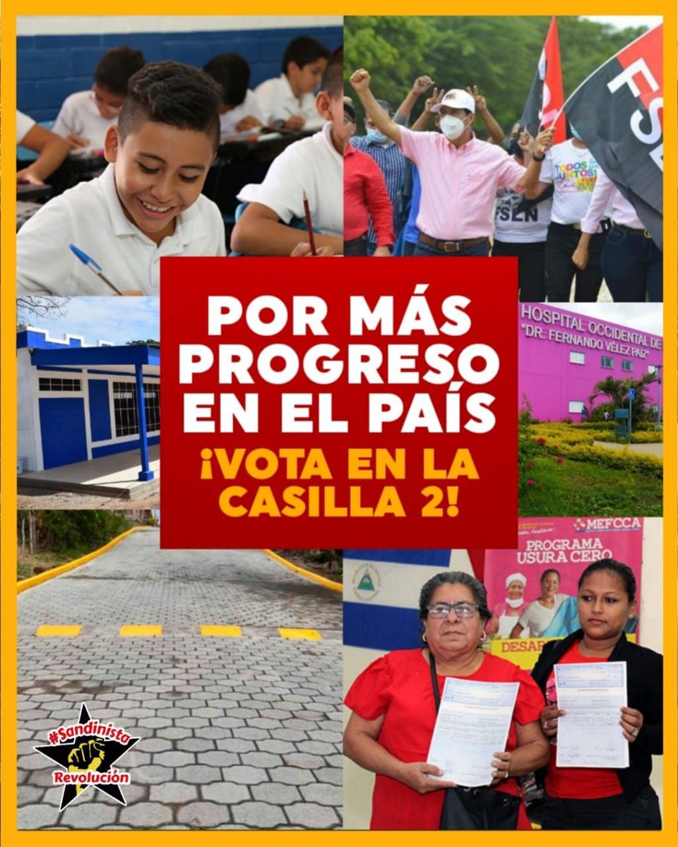 #Nicaragua//Somos ✌️🖤❤️
Nicaragua triunfará ‼️
Por más obras de progreso y de amor por el bien común 🔴⚫
#UnidadParaLaProsperidad 
#TE21